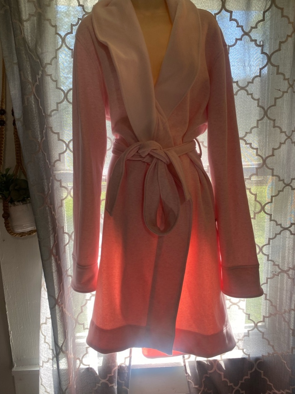 UGG Light Pink Shawl Collar Robe with Belt